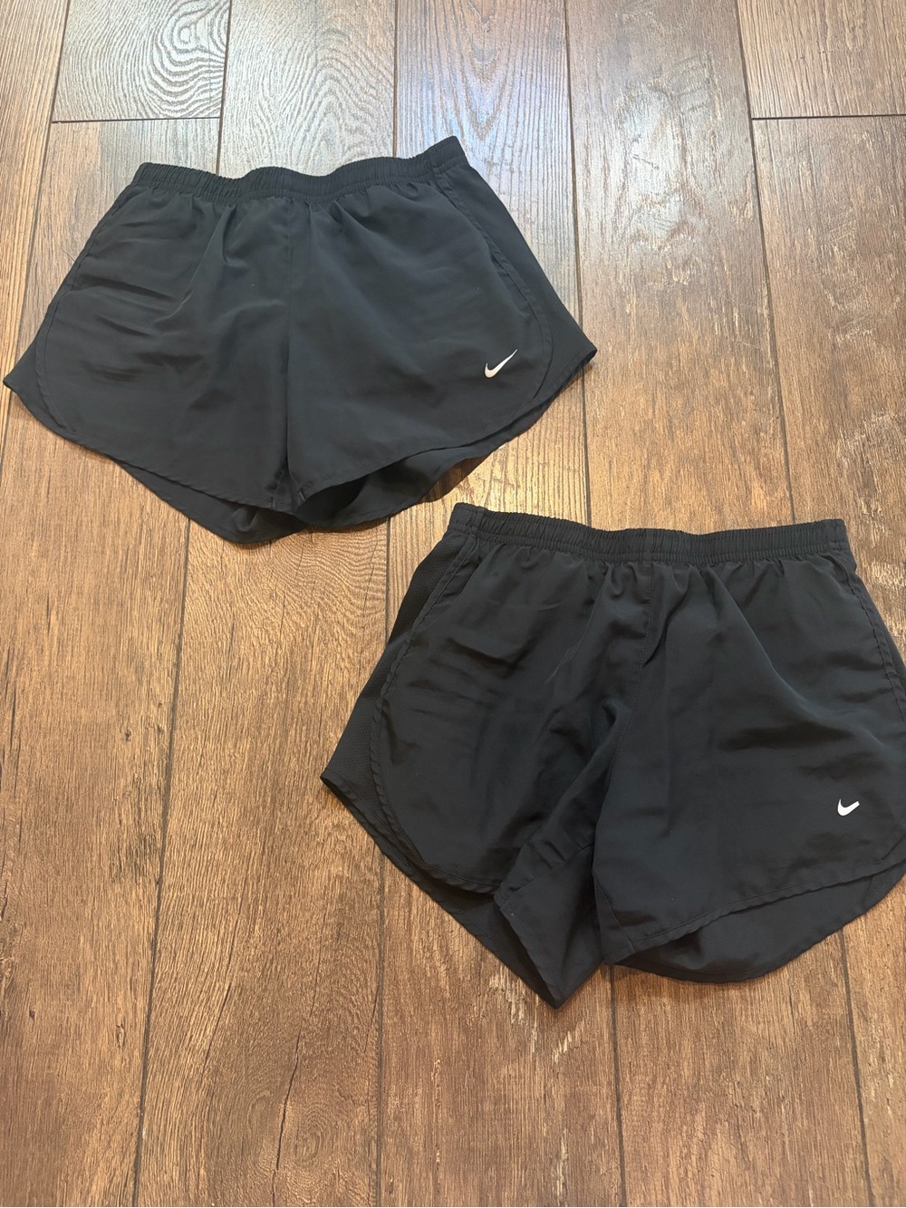 Nike Kids Black Athletic Running Shorts with Swoosh